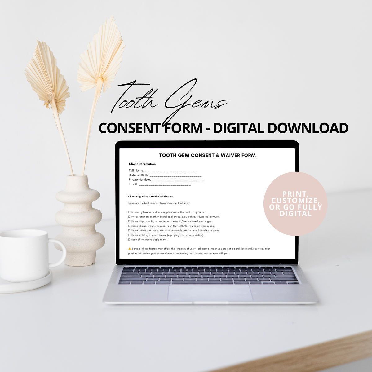 Tooth Gem Consent Form Template